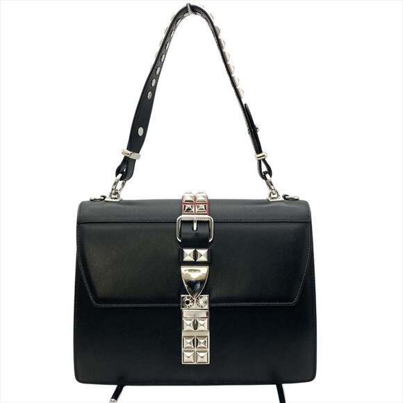Prada Handbags - PRADA Black Leather Shoulder Bag